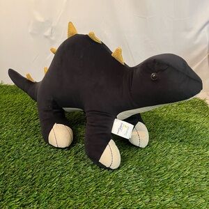 Overjoyed Boutique Daniel Black Knit Back Plates Stegosaurus Plush 12”